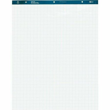 BUSINESS SOURCE Easel Pad, 27inx34in, 50 Sheets, 1in Quad, White, 4PK BSN38589